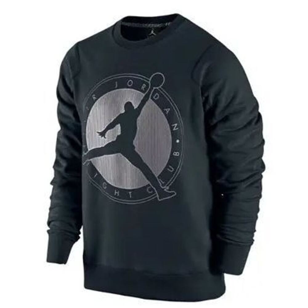 Nike Air Jordan Fight Club Mens Graphic Crewneck Sweatshirt Size M Sporty Active